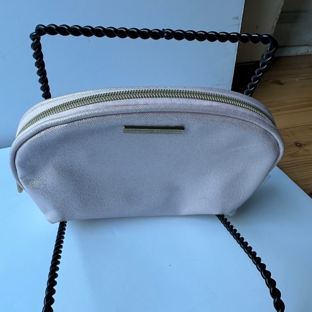 Adrienne Vittadini Studio Sparkly Pink makeup bag.